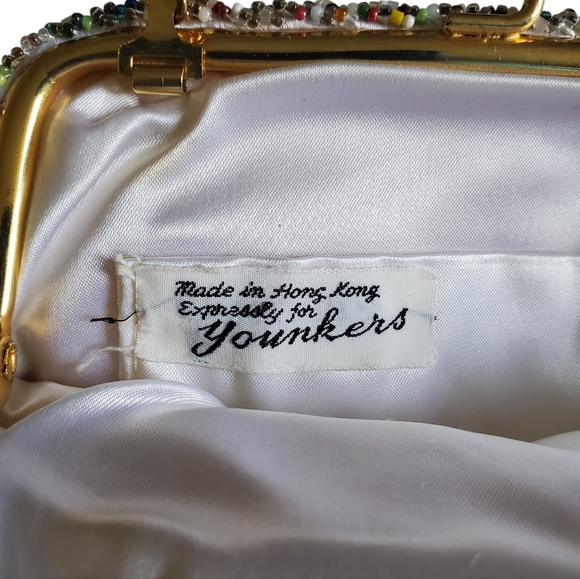 Satin Beaded Clutch /Evening Bag/Formal Events/Prom /Vintage - Picture 2 of 13